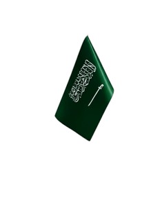 علم السعودية فضي مكتبي طاولة 24X14سم بدون سارية