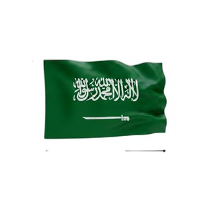 علم السعودية جبردين خارجي 2X3