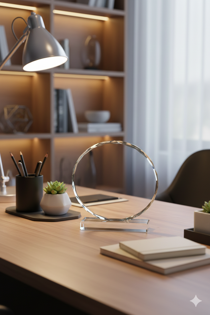 درع دائري قاعدة كريستال