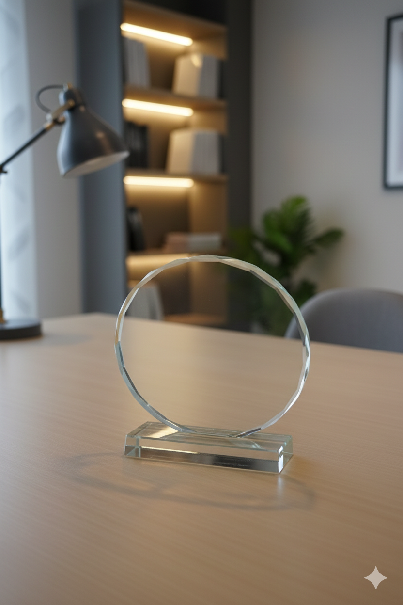 درع دائري قاعدة كريستال