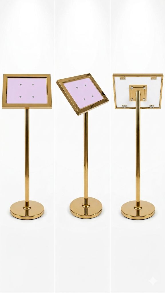 استاند اعلانات ذهبي A4